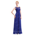 Starzz mangas Chiffon Long Royal Blue vestido de dama de honra Long Evening Dress ST000060-4